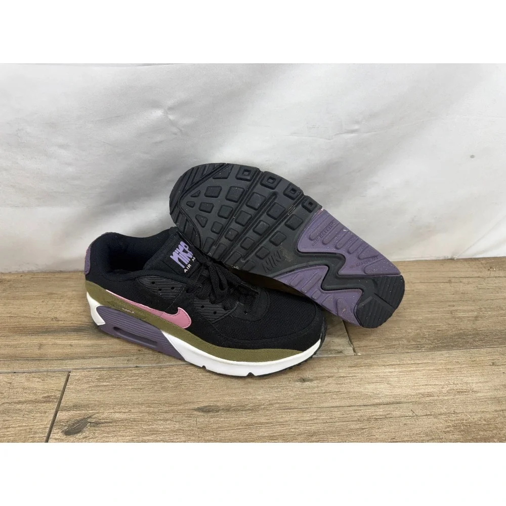 Nike Air Max 90 GS Black Olive Pink DX3091-001 Mens 6Y Womens 7.5 Sneaker